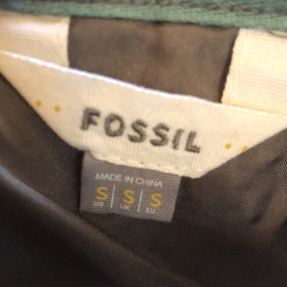 FOSSIL Embroidered Patterned Lined Skirt Small - Picture 3 of 6